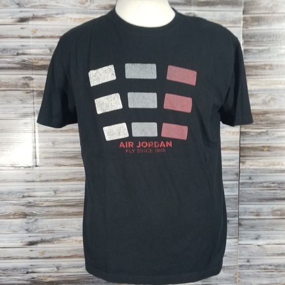 Jordan Jumpman Black Tee Fly Since 1985 Large G30 - Picture 1 of 4